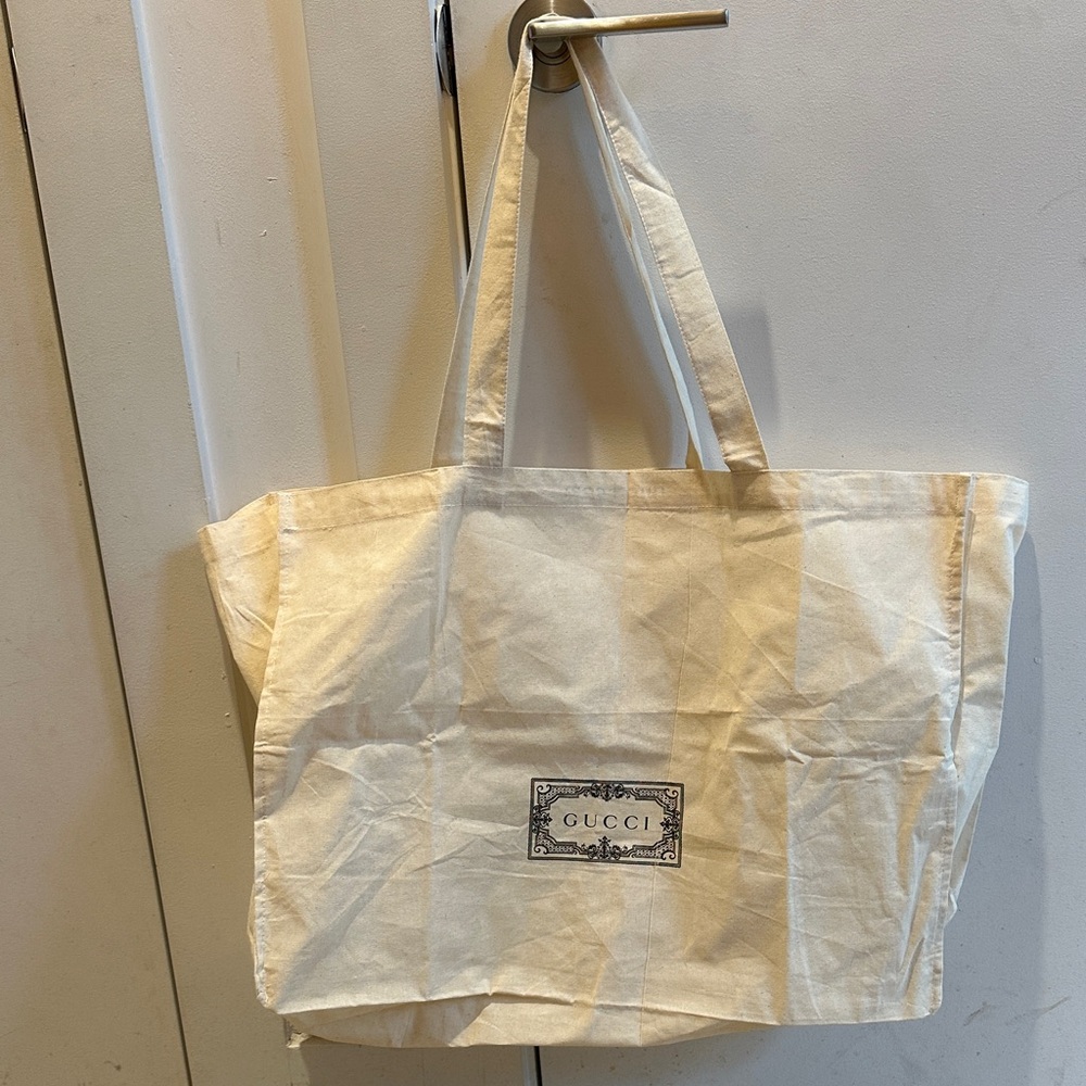Gucci Linen Shopper Tote